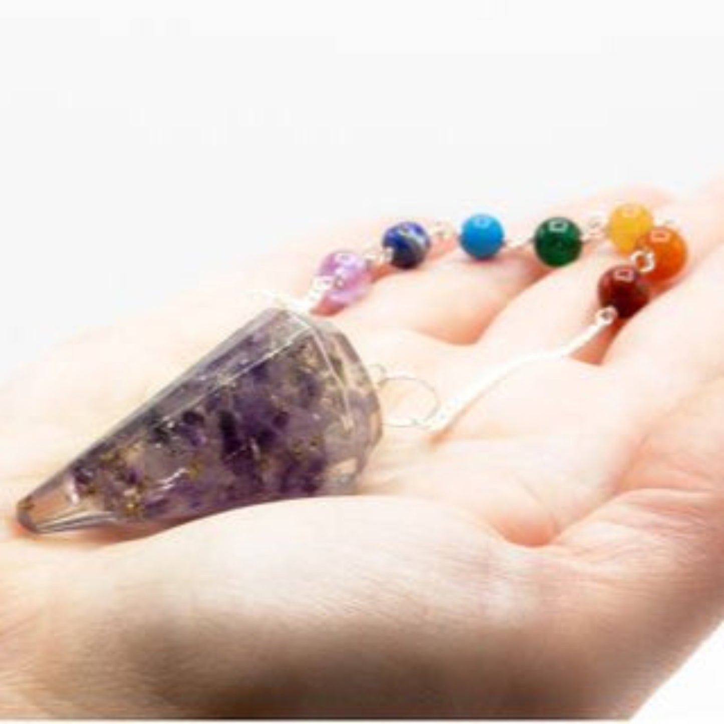 Amethyst orgonite pendulum