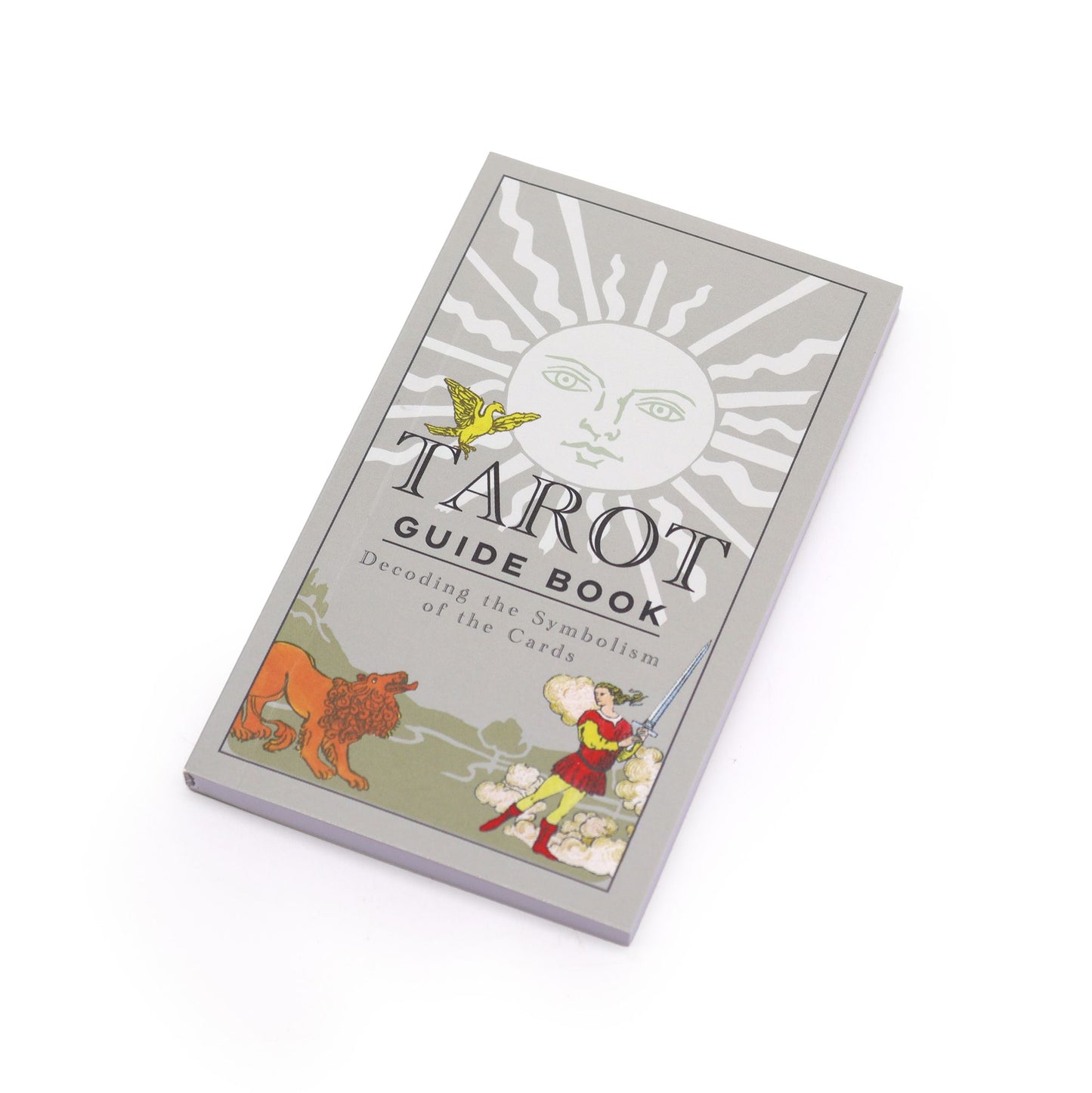 Tarot guide book with illustrations on a white background