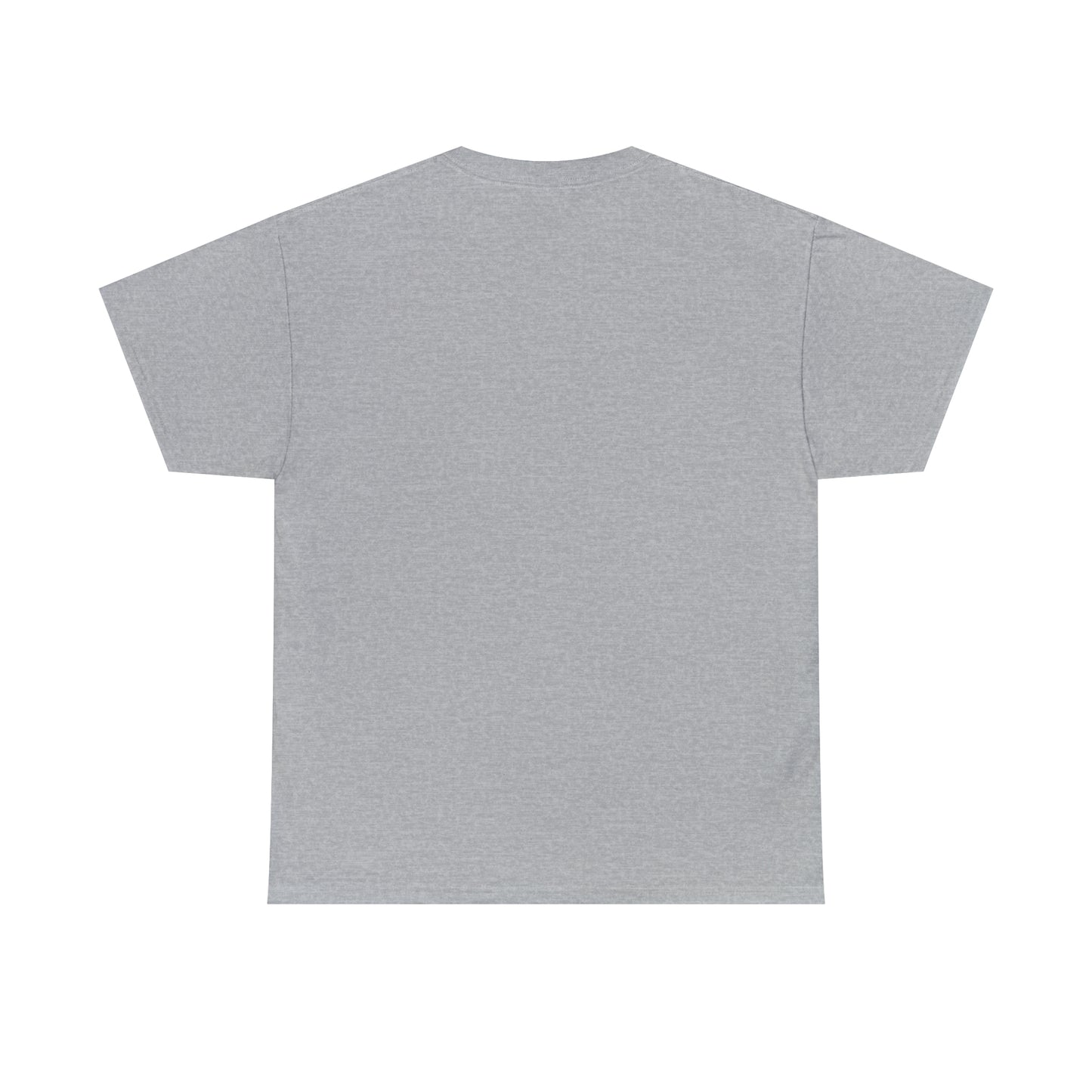 back side of a grey T-shirt