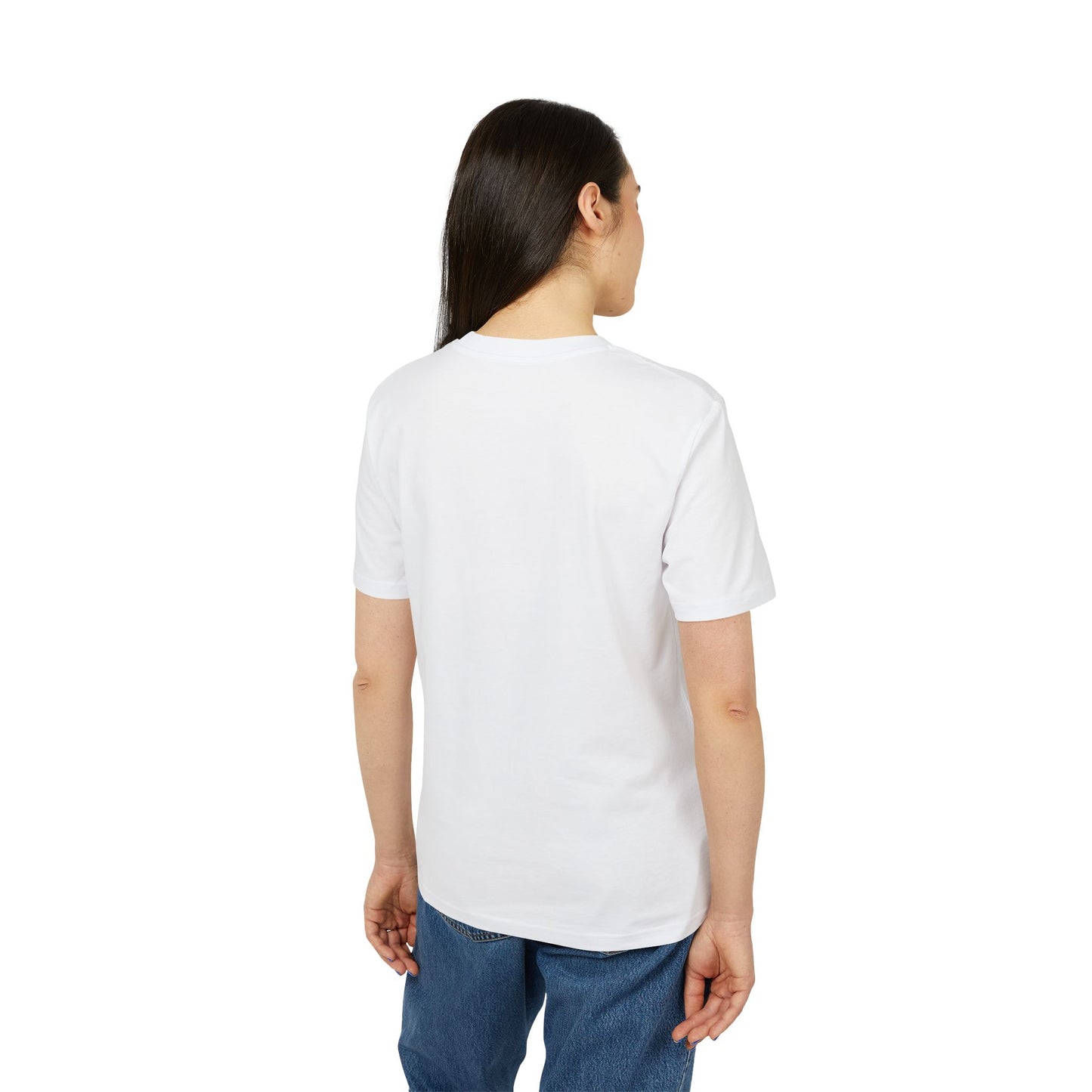 back side of a white t-shirt