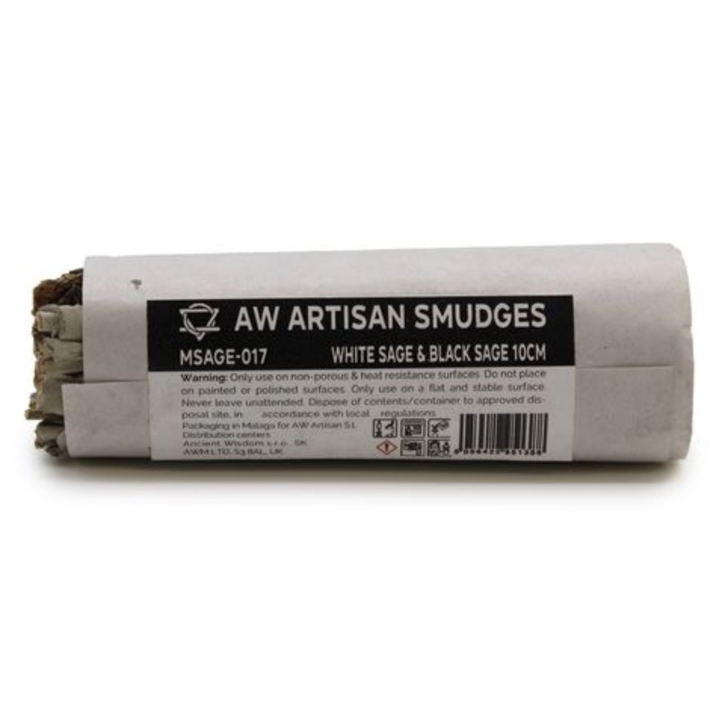 white and black sage smudge stick