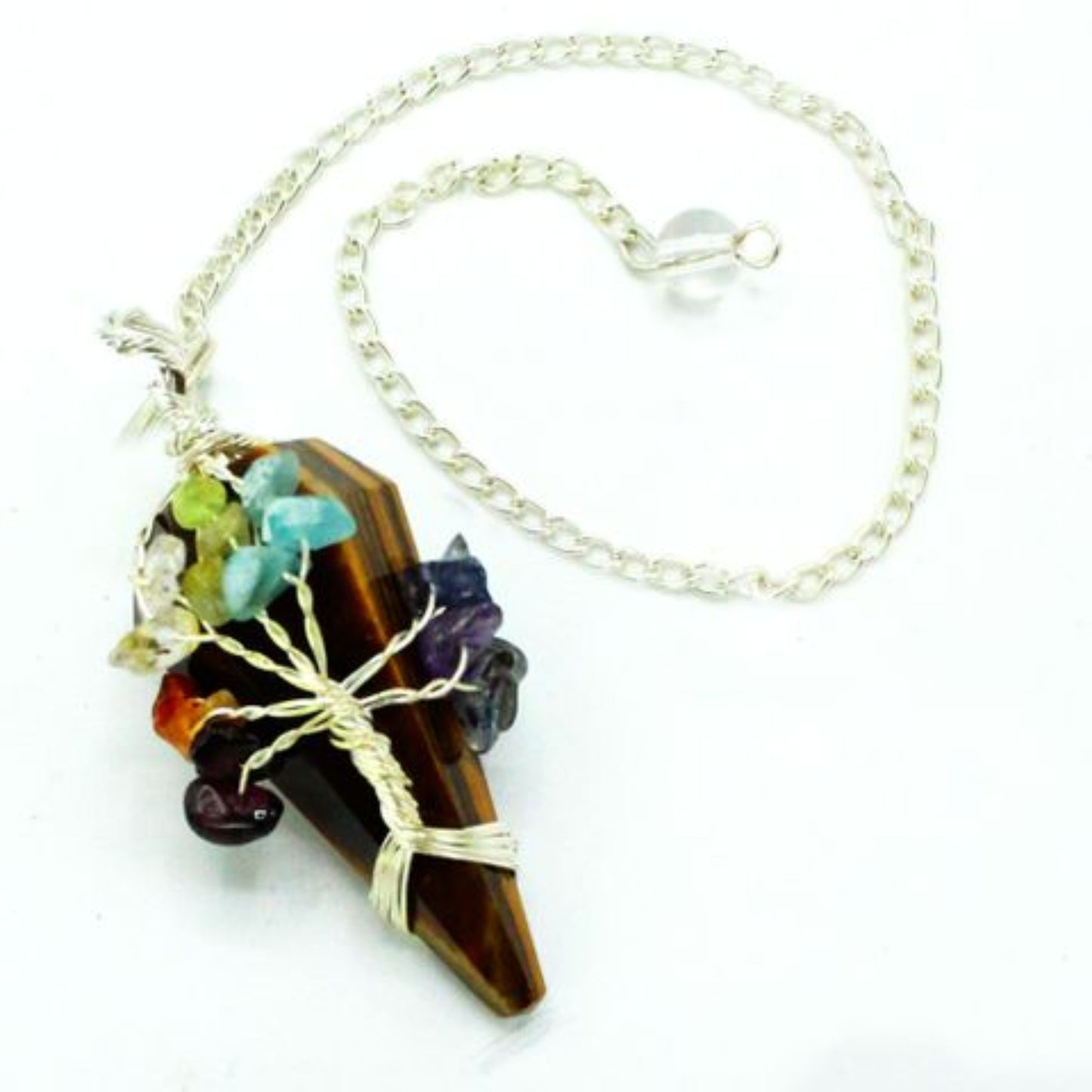 magic pendulum with tiger's ye crystal