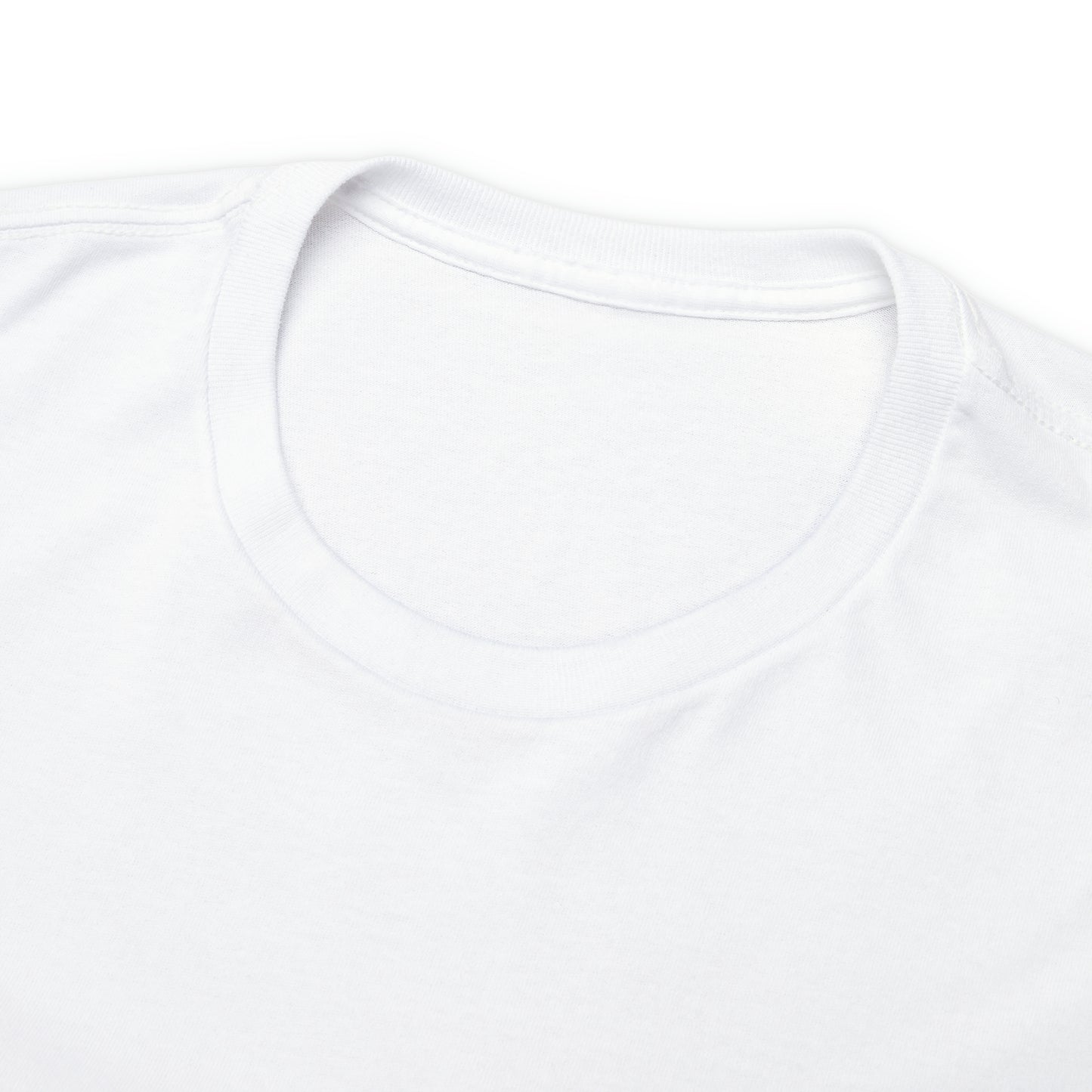 Neck details from white T-shirt