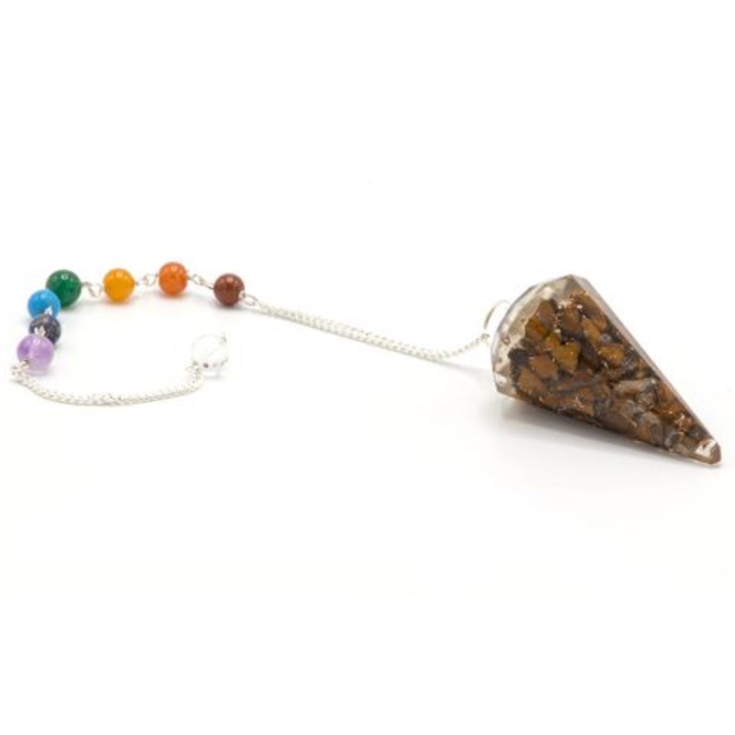 orgonite pendulum with Tiger's eye crystal