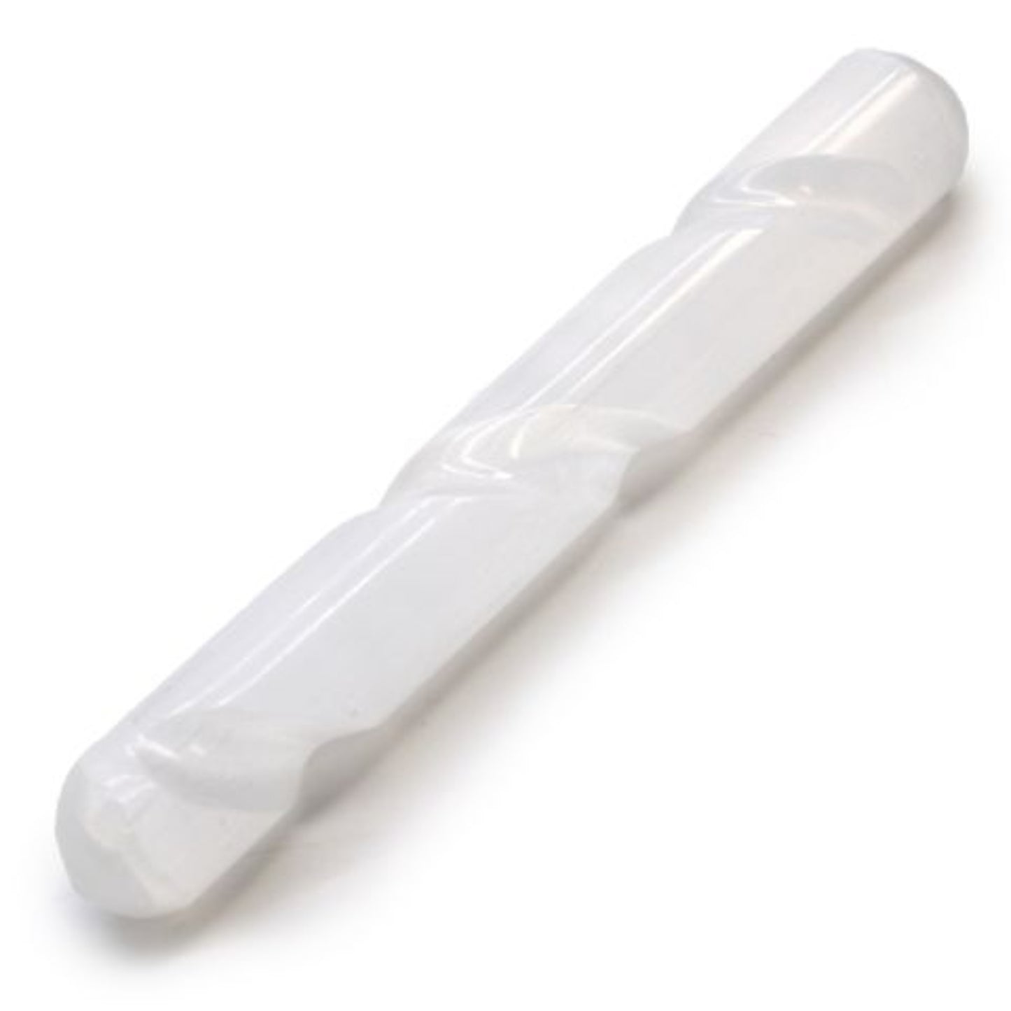Selenite spiral wand with round edges