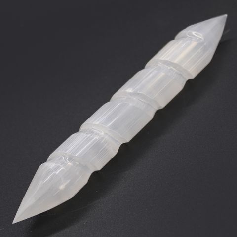 selenite wand with two points