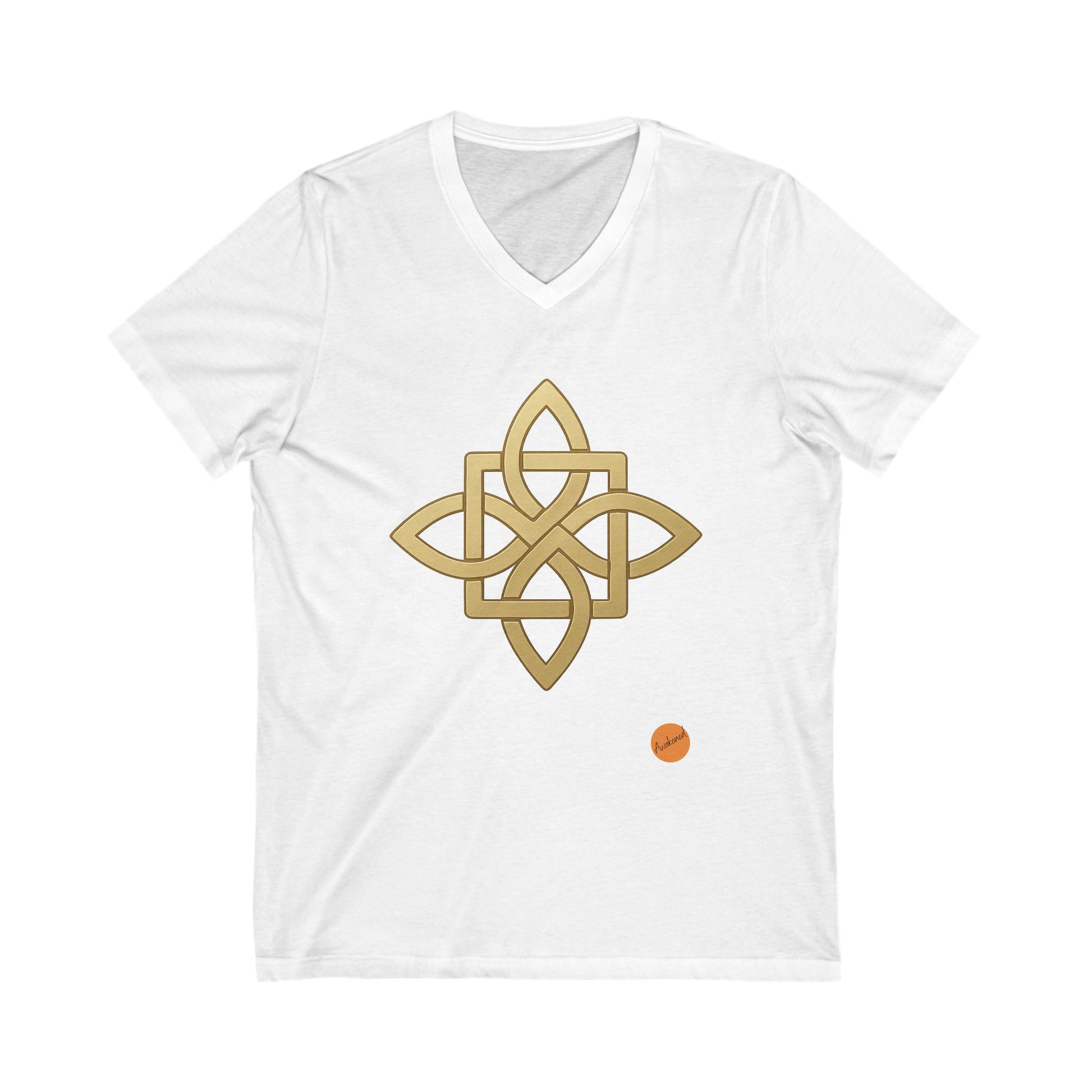 White T-shirt with celtic cross