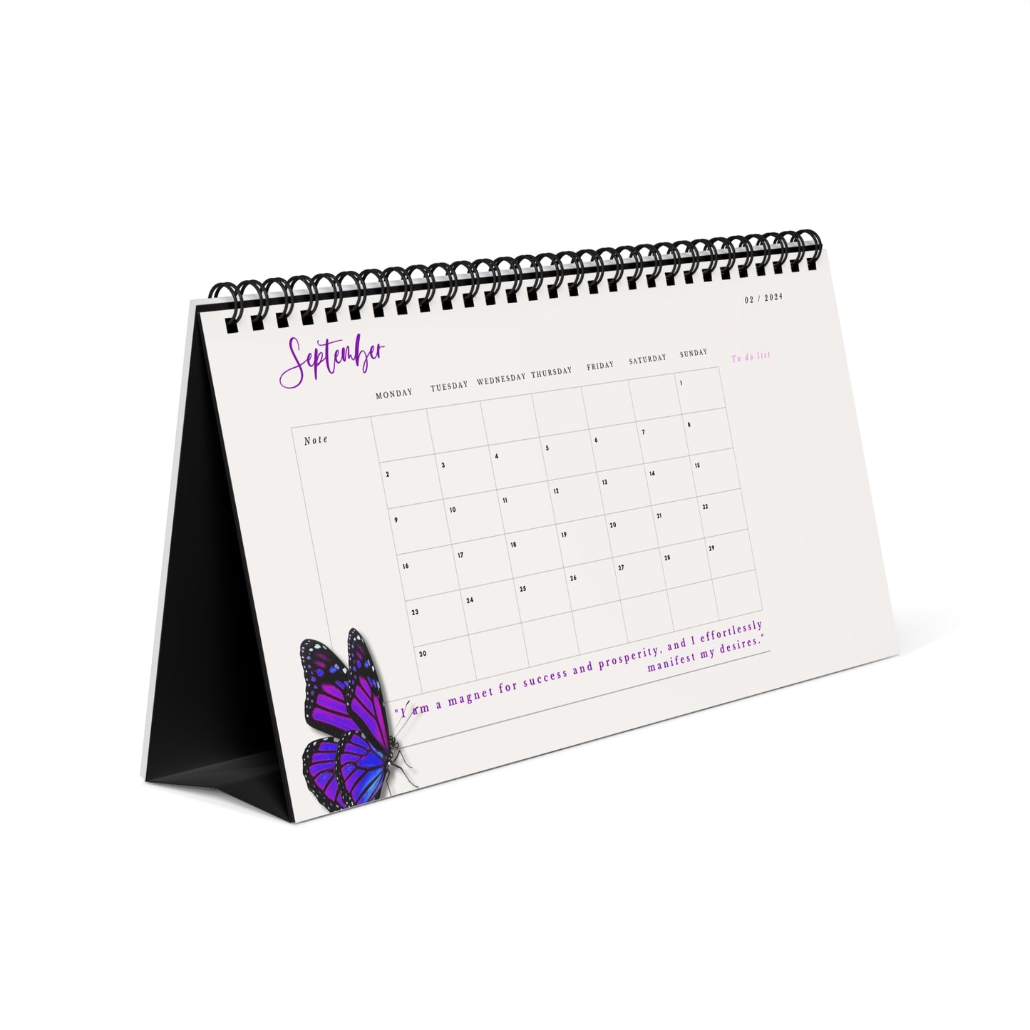 Desk Calendar with positive affirmations. Motivational calendar 2024