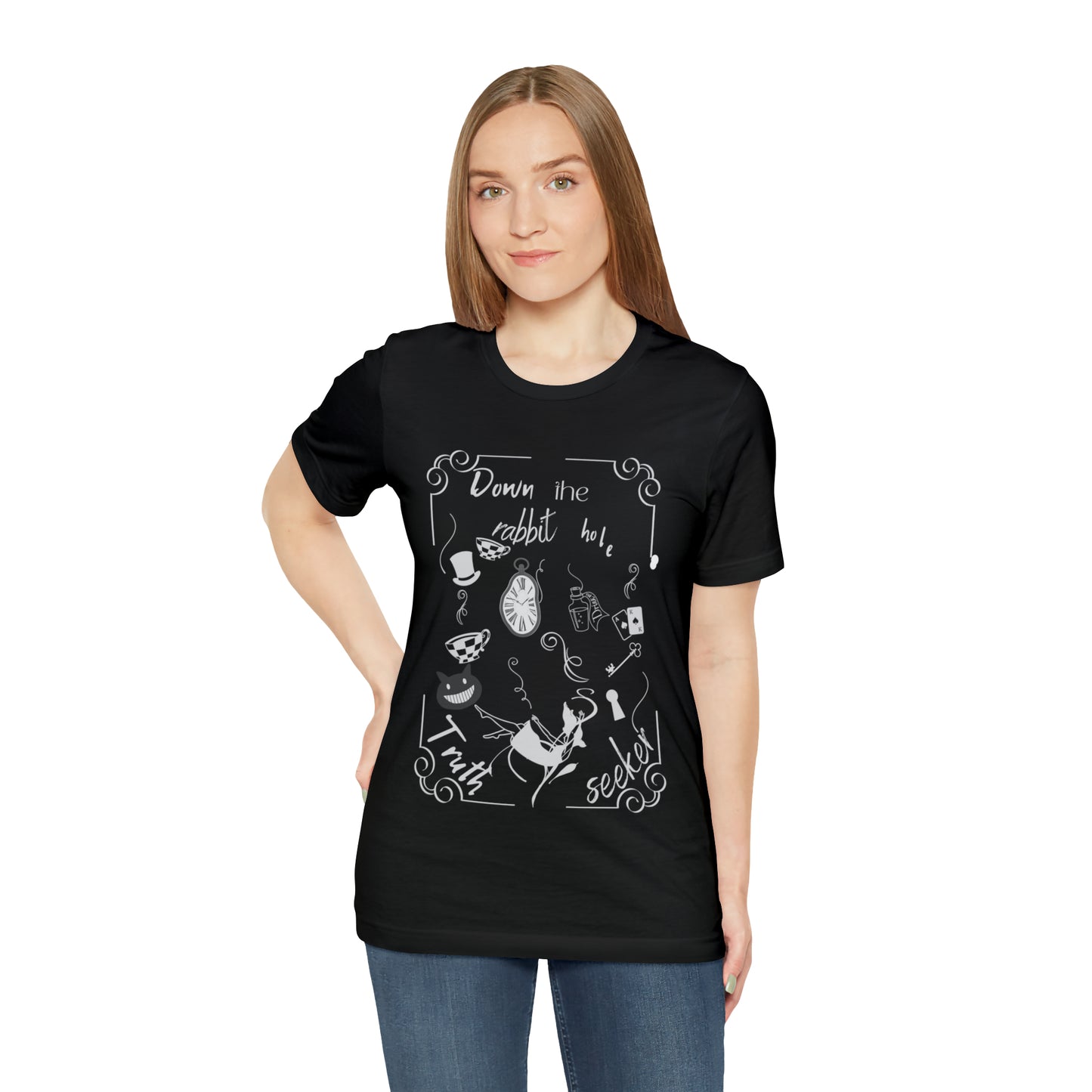 Alice in Wonderland black T-shirt