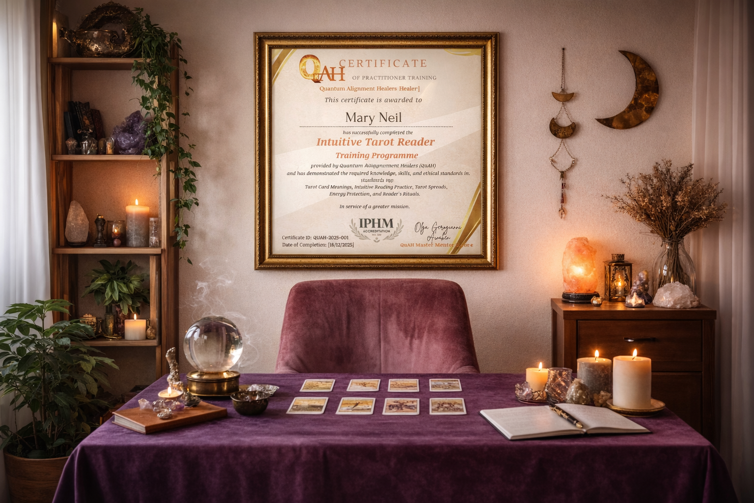 Tarot card reading certification