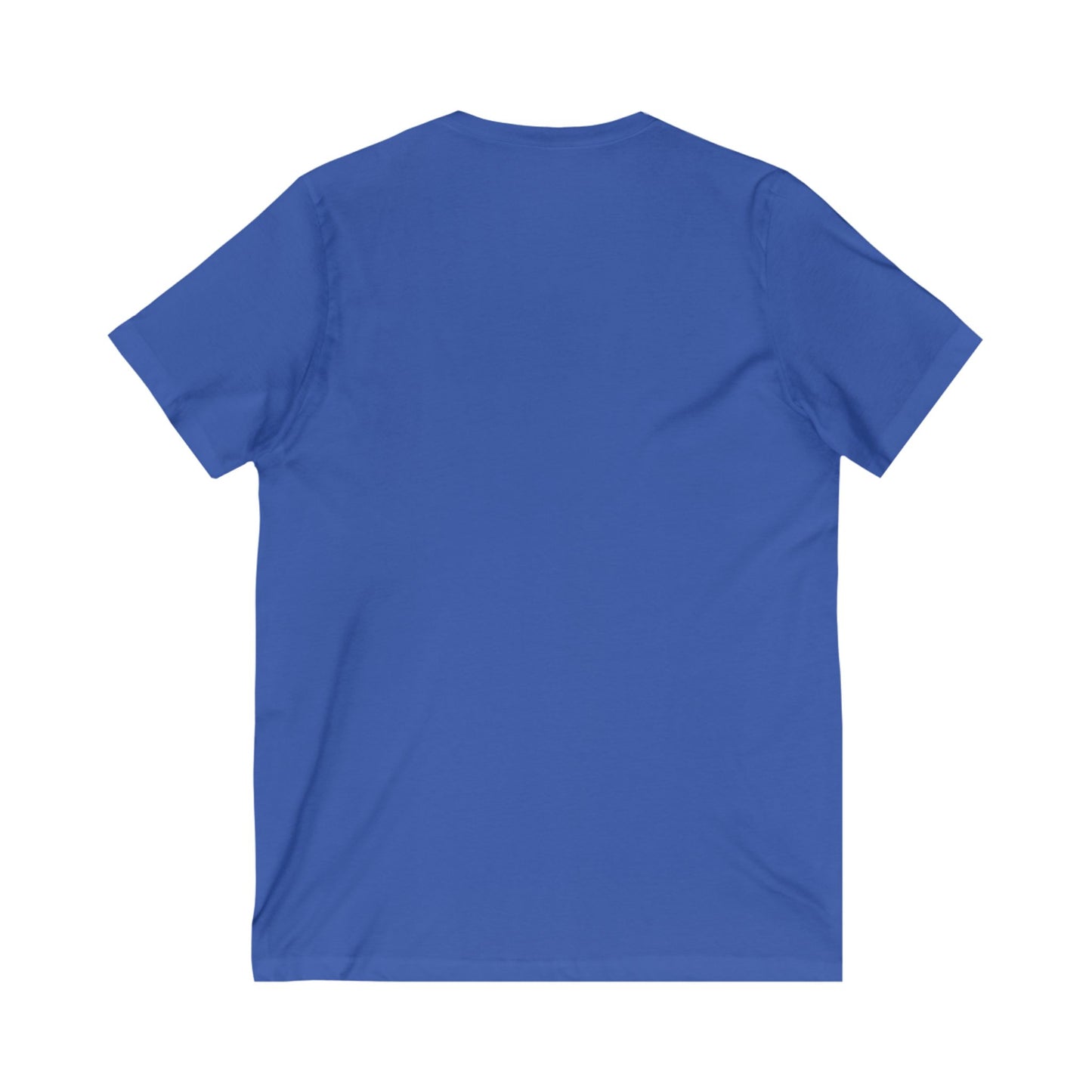back side of blue t-shirt with celtic cross