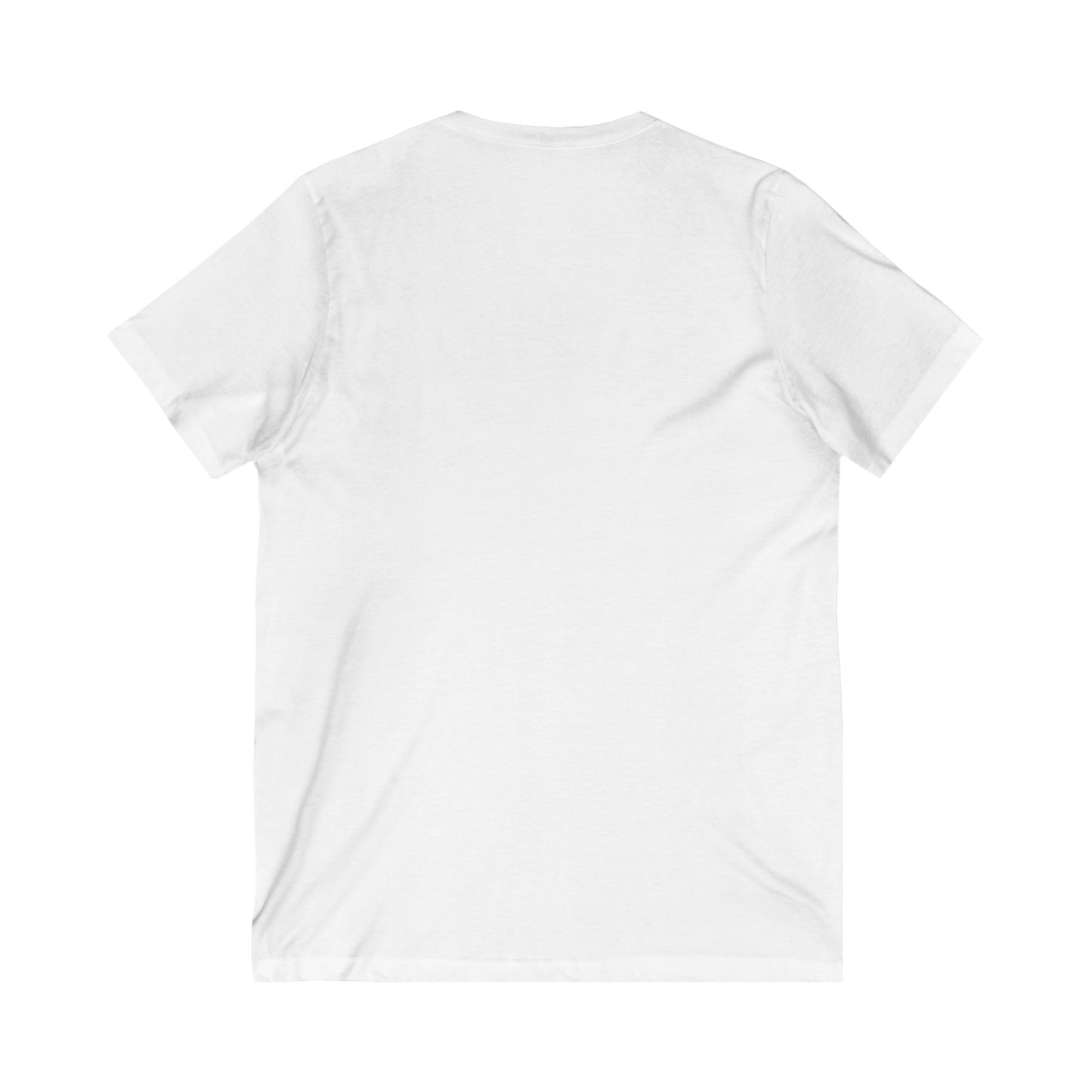 back side of white t-shirt no print, has celtic cross print on the front