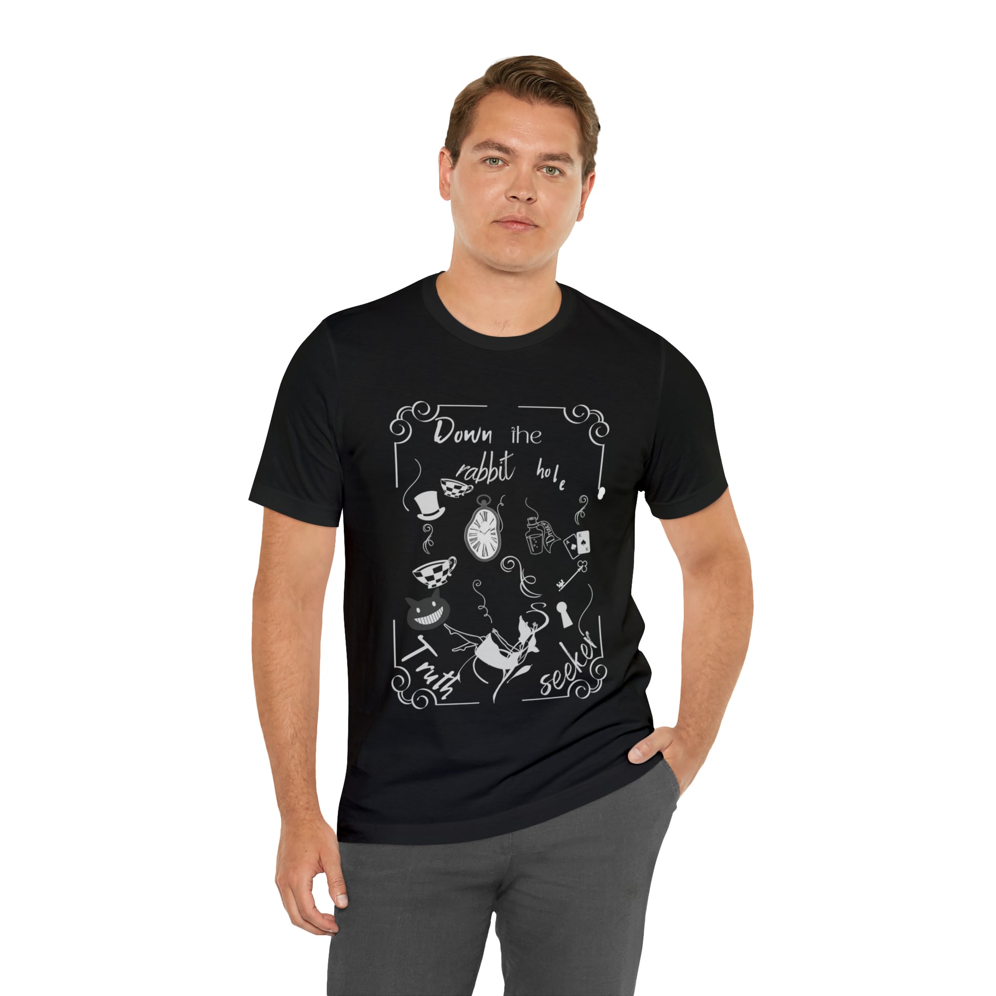 Black T-shirt with print Truth Seeker