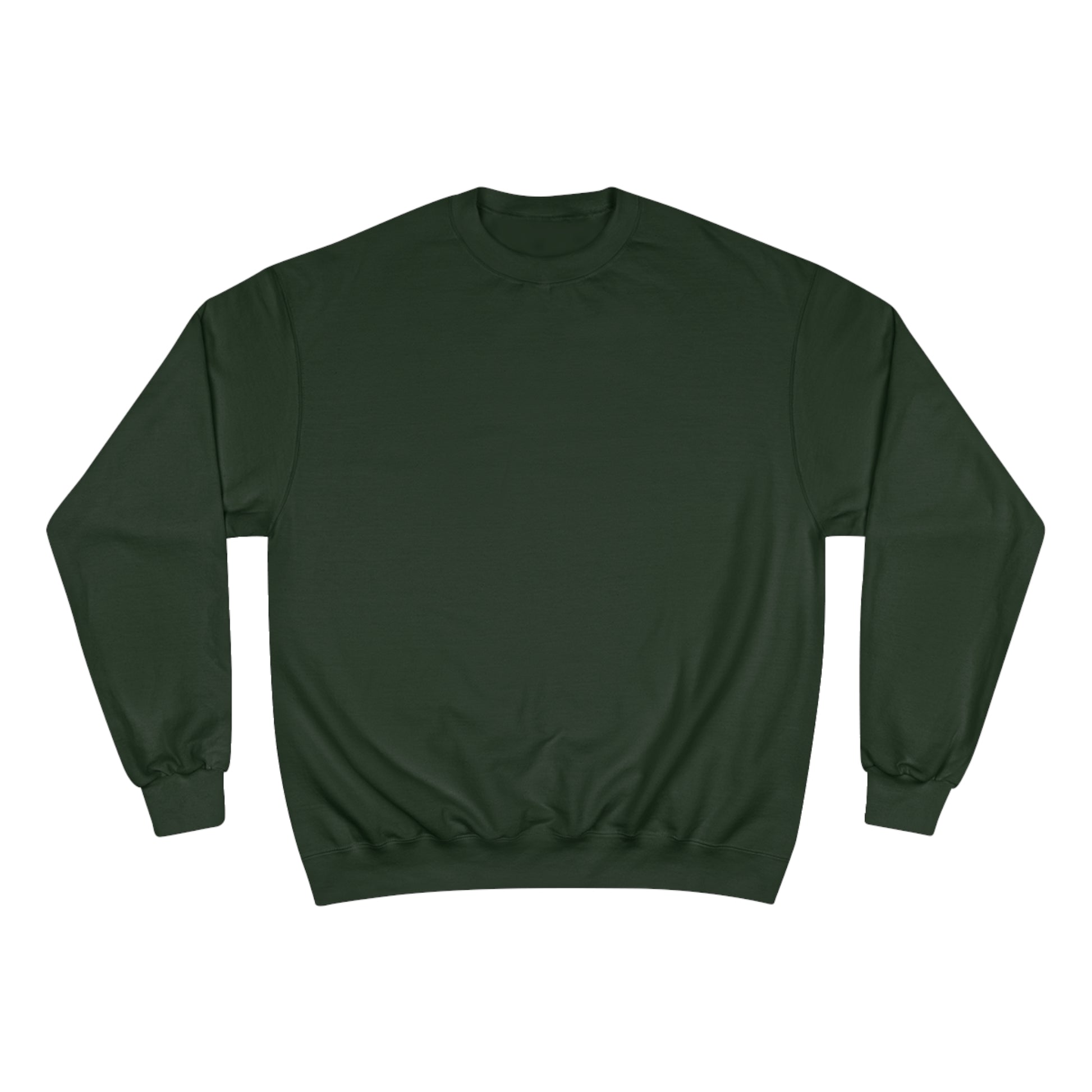 Front side of a bottle green sweatshirt