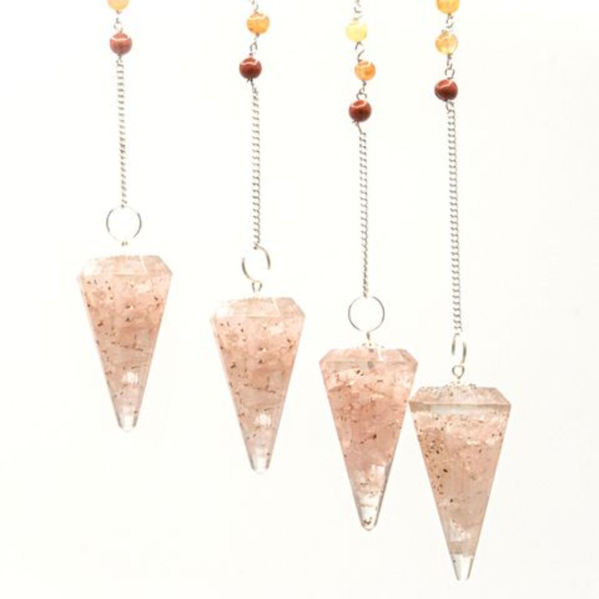 chakra pendulum with rose quartz