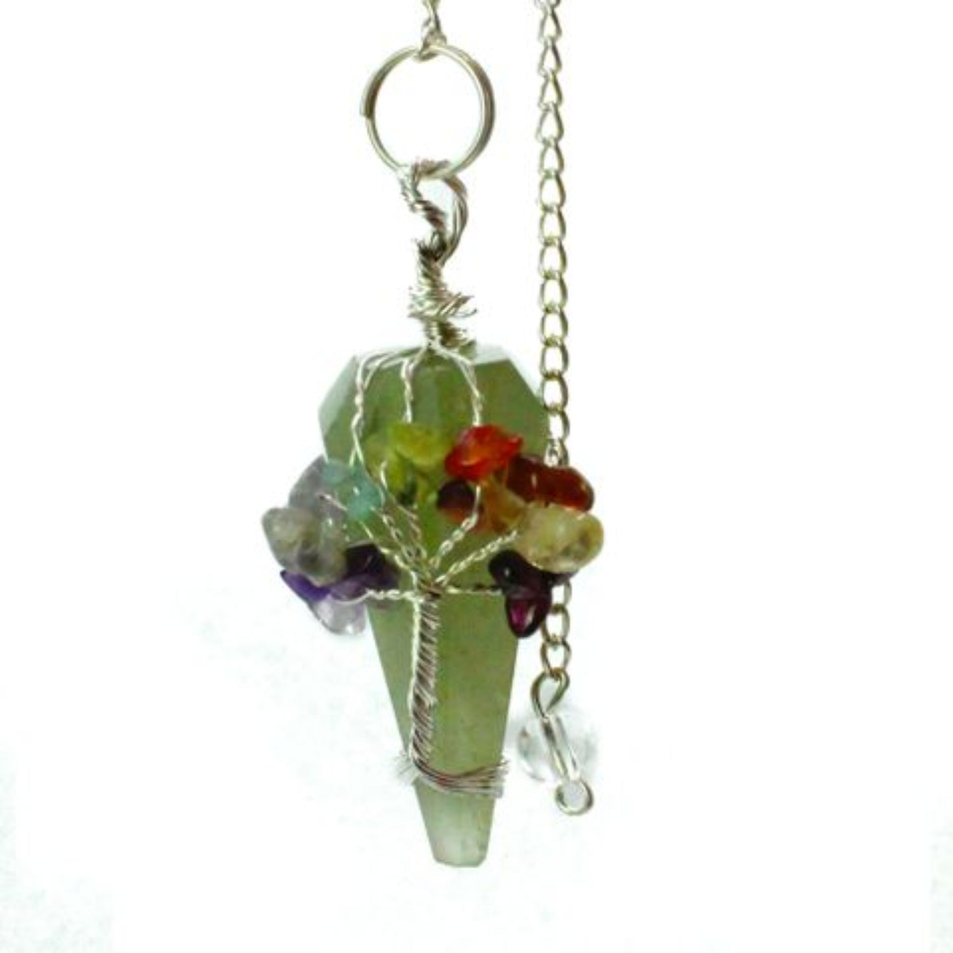Green aventurine pendulum for abundance