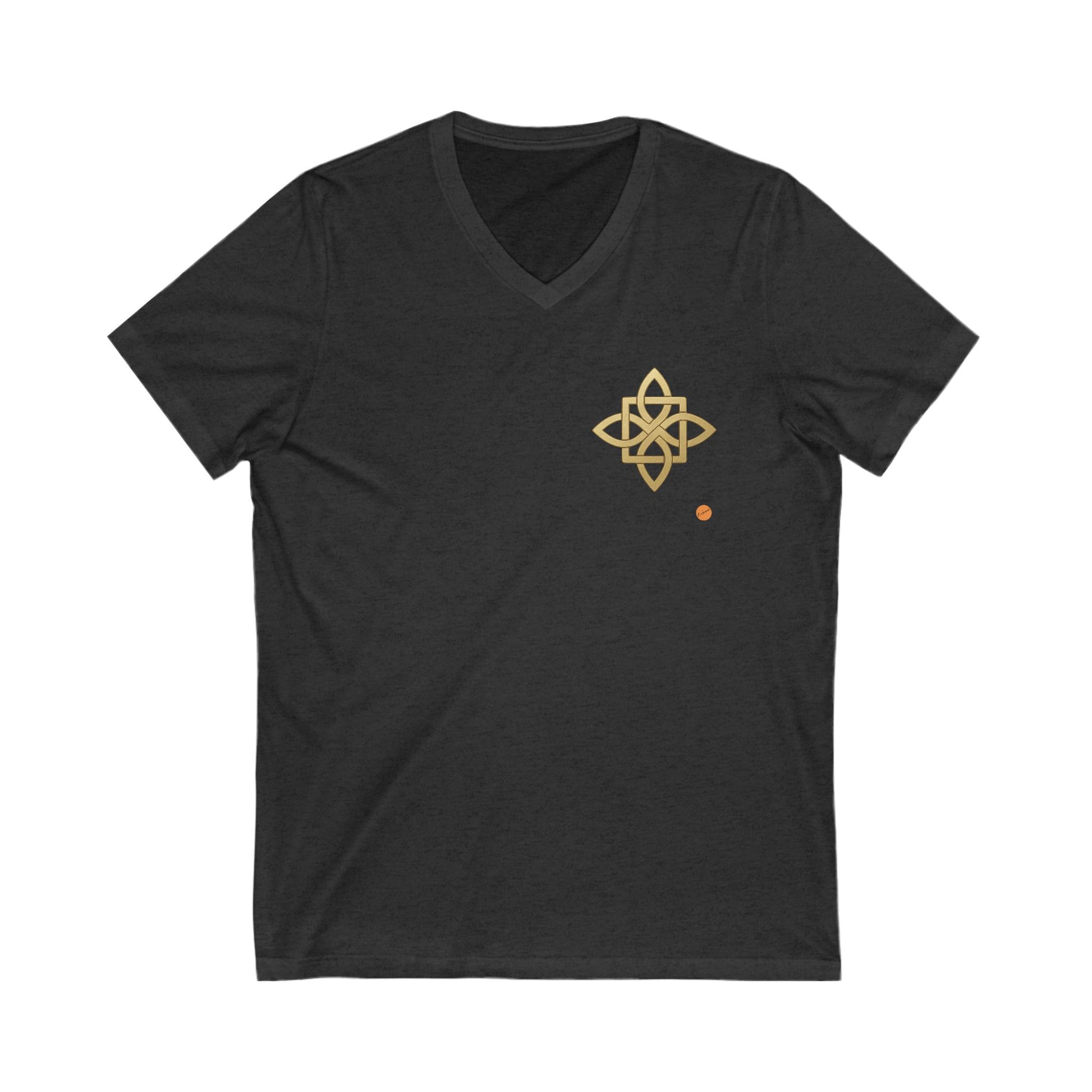 grey t-shirtwith sacred geometry symbol celtic cross