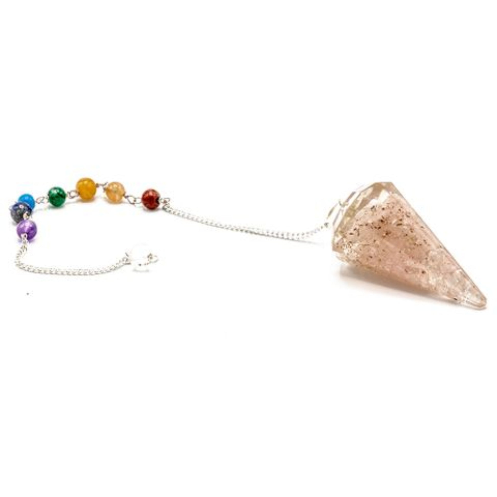 Rose quartz chakra pendulum