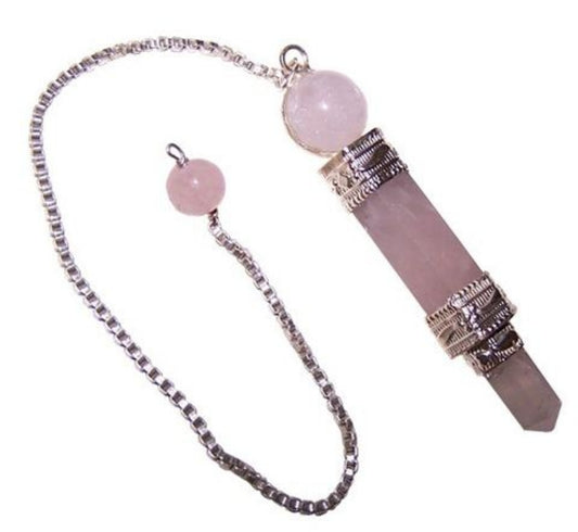 Rose quartz pendulum
