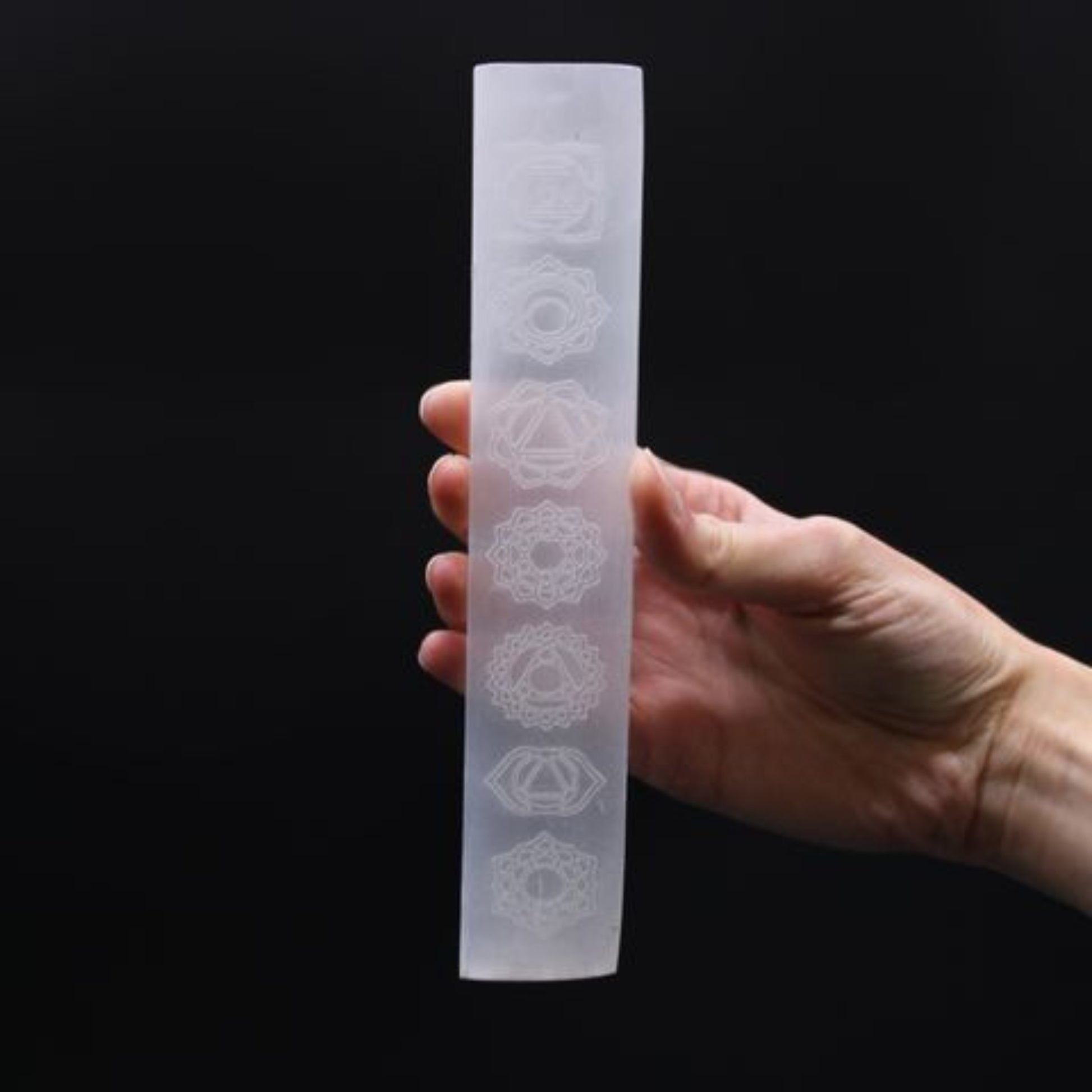 selenite charging base with seven chakra