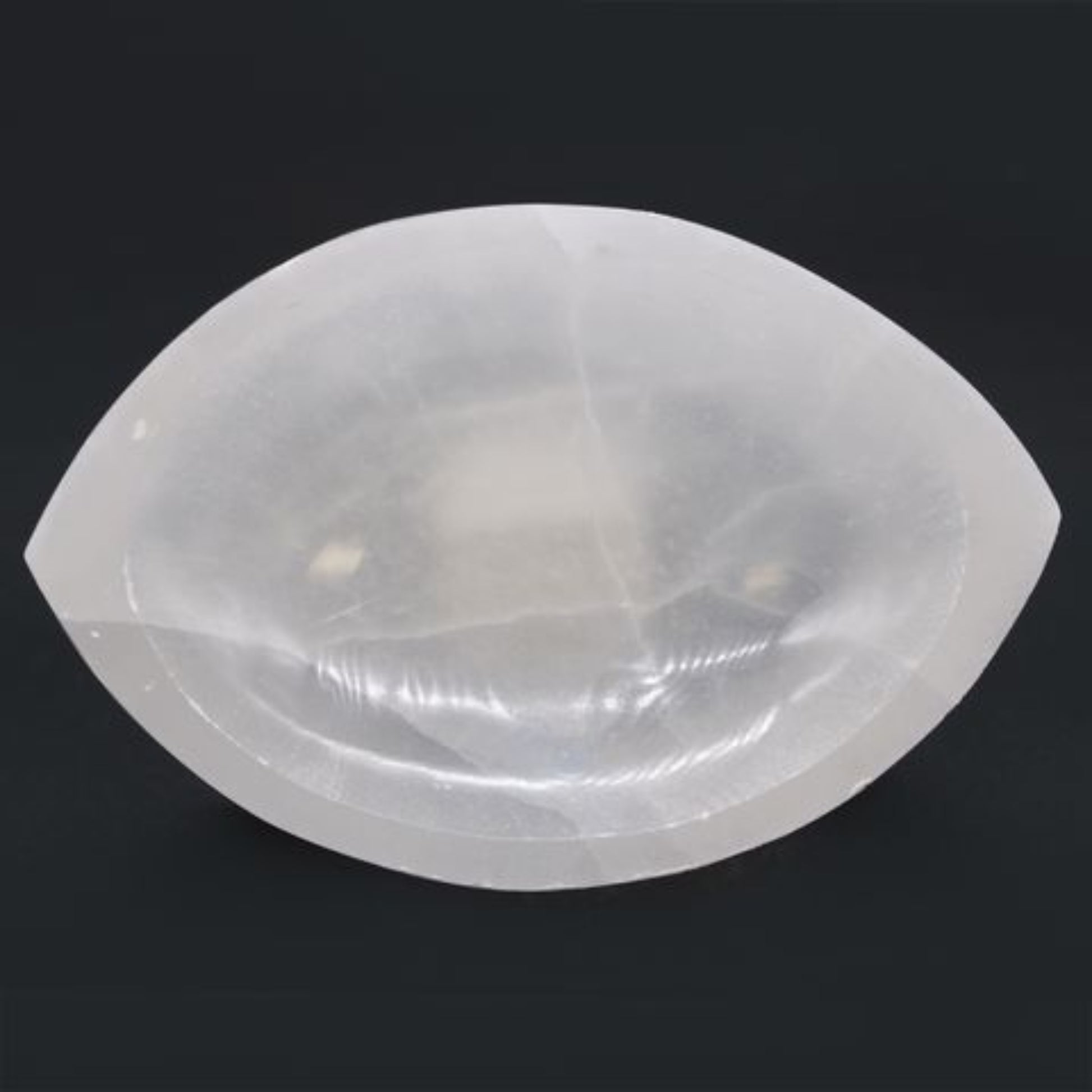 selenite crystal bowl oval shape