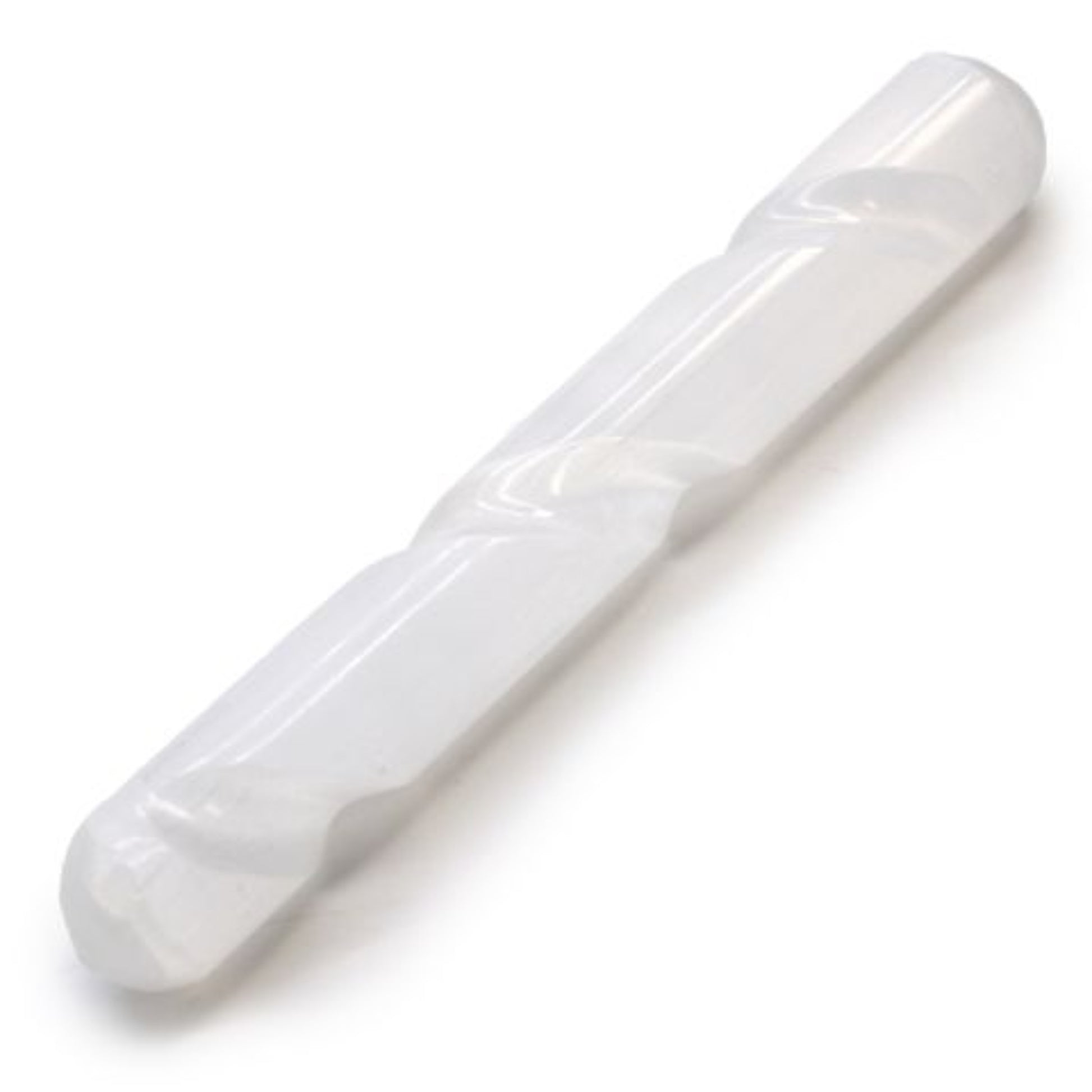 Selenite spiral wand with round edges