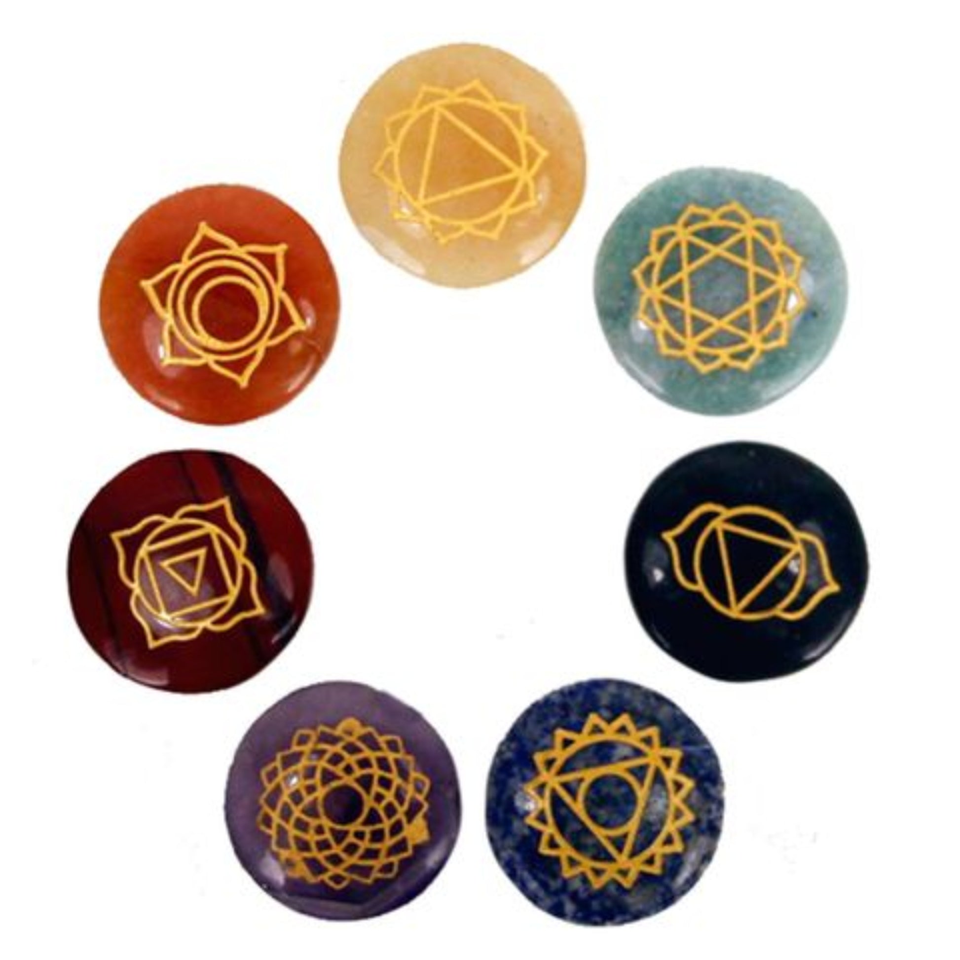 seven chakra stones set
