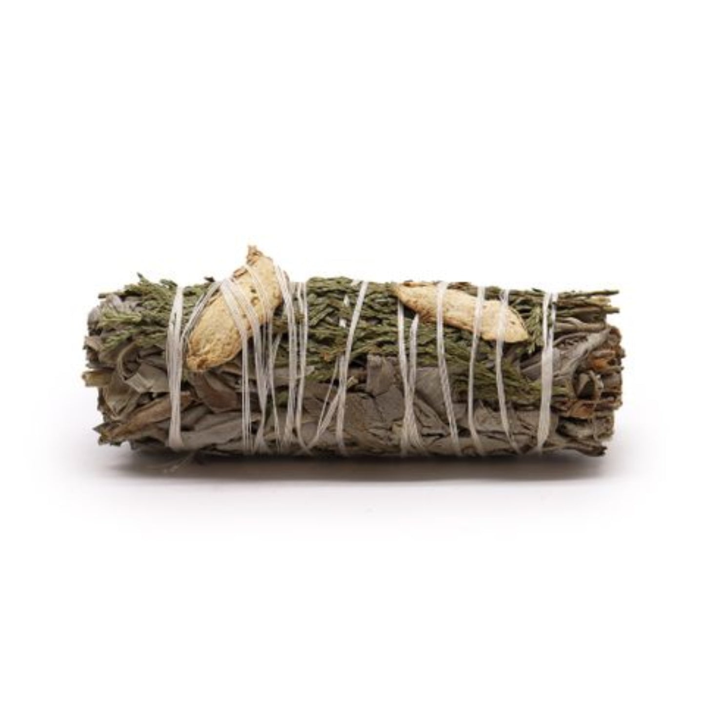 smudge stick with sage cidar and ginger