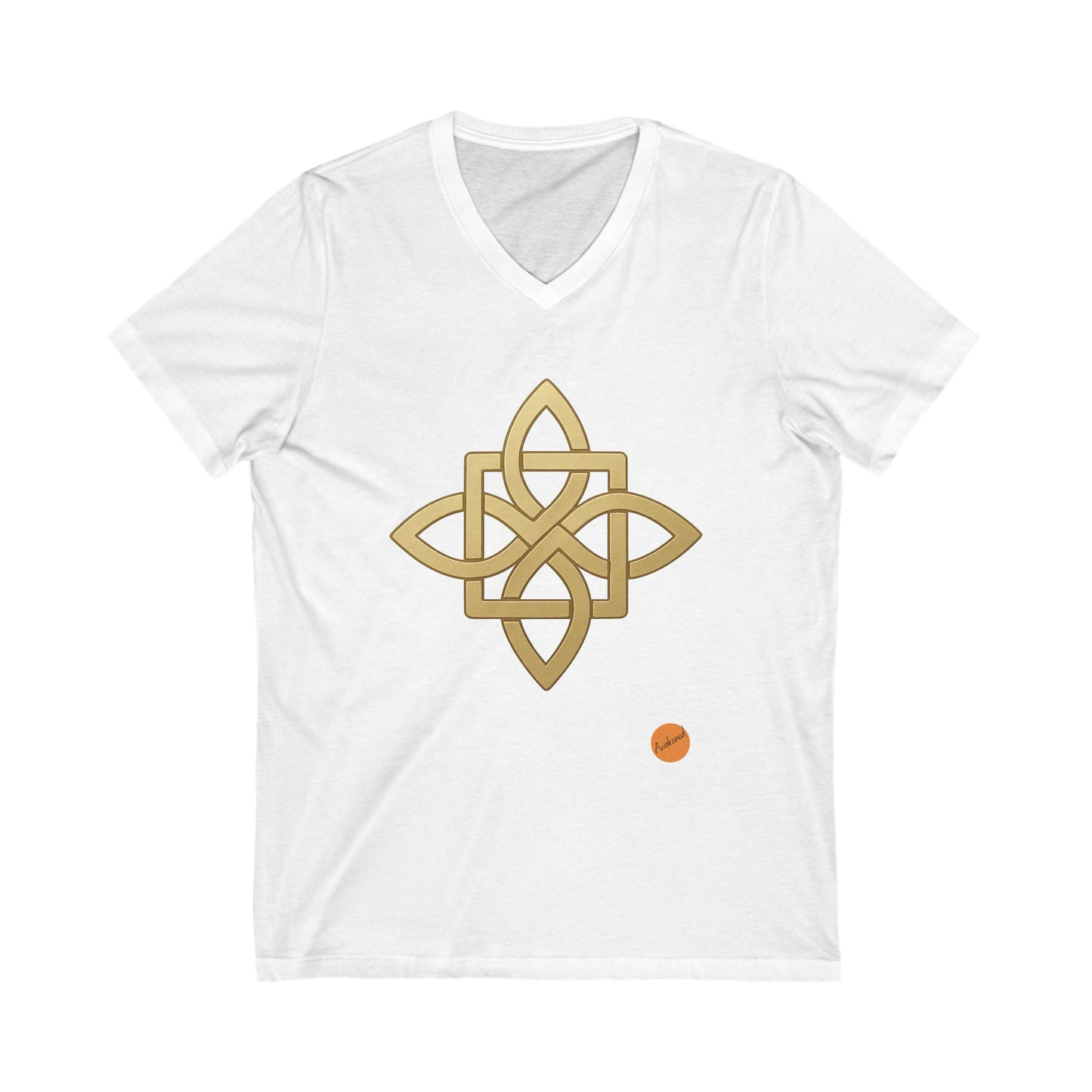 White T-shirt with celtic cross
