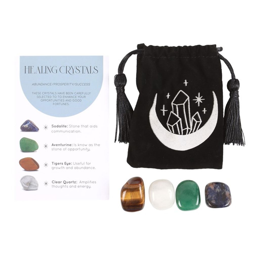 gift set with healing crystals